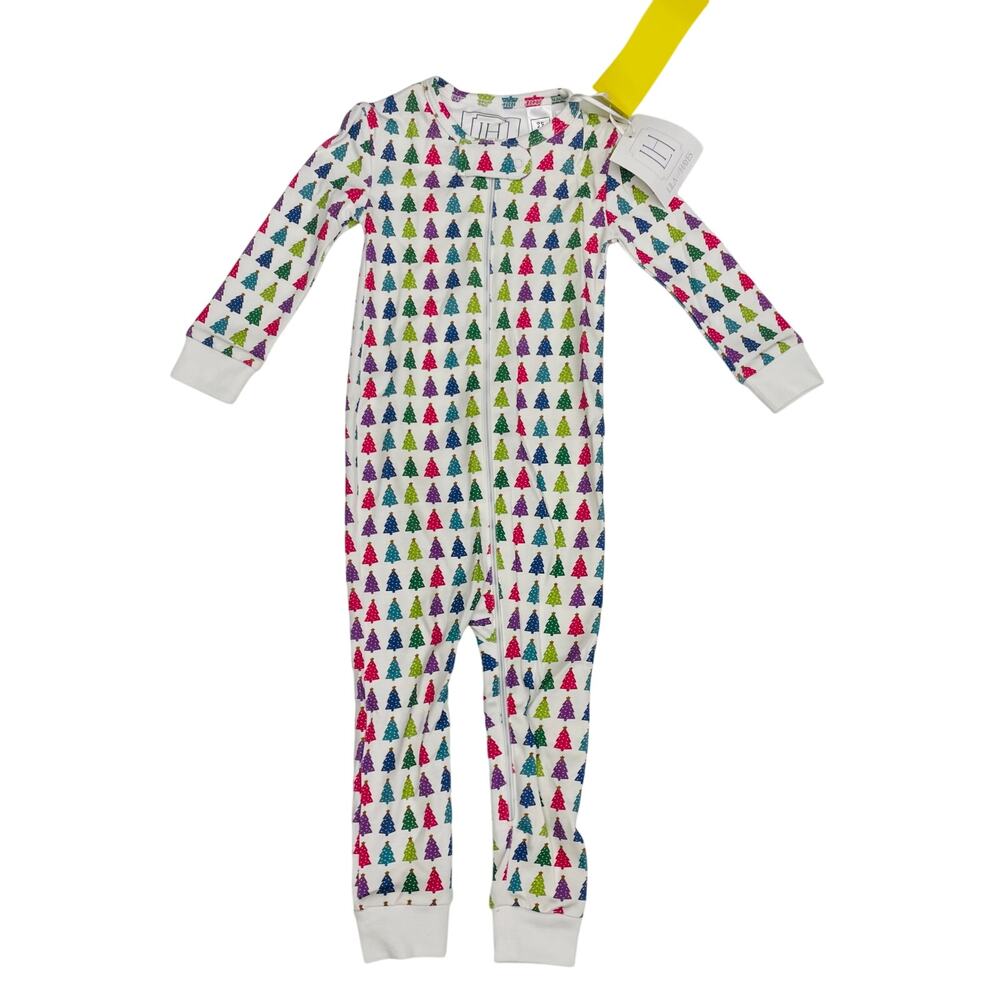 NWT Lila & Hayes Size 12-18M Christmas Tree Bright Footie